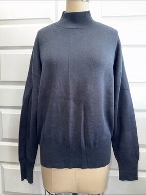 NEW WITH TAG Classic Mock Neck Sweater - Slate Blue